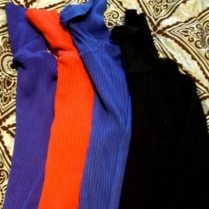 4 Ribbed turtlenecks - size 22/24